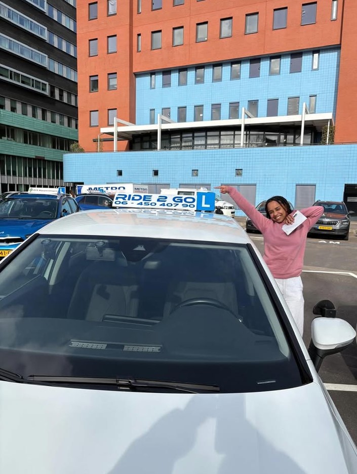 Geslaagde leerling bij Rijschool Ride2Go